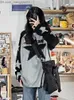 Felpa con cappuccio da uomo Harajuku Y2K K-pop Star ricamato con cappuccio per la felpa hip hop della moda autunno 2023 da donna Grunge Fashion Hip Hop Z230818