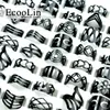 Band Rings 300Pcs Zinc Alloy Vintage Black Gypsy Adjustable Finger Tattoo Toe Ring Lots For Women Men Mix Style Jewelry BK4010 230814