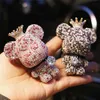 Interiördekorationer Creative Crown Diamond Cute Bear Car Fragrance Parfym Clip Air Bears Aroma Bil Decoration Air Frehery Decora260J