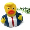 Nouveauté drôle PVC Trump canards dessin animé bain jouets d'eau flottants Donald Trump canard défi président MAGA fournitures de fête cadeau créatif 8.5x10x8.5 cm 1101