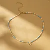 Anhänger Halskette Mehrfarbige Reisperlen-Love Halskette für Frauen Mode kreative Ladie Pure handgefertigter Schmuck Großhandel Fabrik Direktverkauf