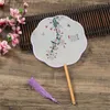 Decorative Figurines Vintage Style Hand Fan For Women Chinese Classical Embroidered Silk Wedding Party Dance Ornaments Home Decor