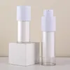double wall 30ml 50ml airless cosmetic serum bottle 15ml acrylic cylinder white matte Mblda