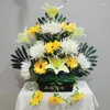 Flores decorativas 17 Pequena Liju Qingming Bouquet Tumba Varrando Cemitério Artificial Sacrifício de Crisântemo Suprimentos de colocação