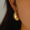 Stud Teardropörhängen för kvinnor Enkla vattendroppörhängen Chunky Metal Real Gold Plating Bottega Drop Earring Dupes Jewelry Gifts 230815
