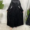 Roupas étnicas Marroquino Muçulmano Abaya Mulheres Kaftan Khimar Jilbab Robe Eid Mubarak Ramadan Maxi Dress Islam abayas dubai luxo branco