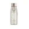 Water Bottles HF 480ml Fashion Portable Plastic Bottle With Rope Leak-Proof Creative Juice Fruit Students For Gifts BPA Free