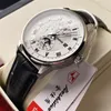 Armbandsur JSDUN 2023 Business Men's Sports Mechanical Watch Moon Fas Leather Luxury Automatic Waterproof Montre Homme 8909