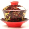 Mugs Chinese Hand painted Joint Bule Tradition Gaiwan Tea Game Covered Dragon Portrait Bowls Kung Fu 230815