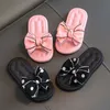 Slipper New Children Slippers Summer Girls Sandals Baby Knot Anti-skid Outer Wear Soft Soled Girls Slippers Kids Beach Shoes R230815