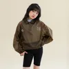 Jackor Girls Sunscreen Jacket Summer Kids Girl Clothes Loose Thin Coat för 8 10 12 år gammal 230814