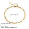 Anklets SUNIBI Stainless Steel Figaro Link Chain Anklets for Women Leg Cuban Ankle Hip Hop Rapper Foot Jewelry Wholesale/Dropshipping J230815