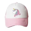 Caps Hats Baby Girl Hat Cap Unicorn Accessoires 2 8 Jahre rosa Baseball Sommer Sun Truck Girls Kind für Kinder Mesh 230815