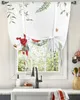 Sheer Curtains Spring Mushroom Wildflower Dwarf Window Curtain for Living Room Bedroom Balcony Cafe Kitchen Tieup Roman 230815