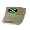 Basker jamaica flagga sol visir läckande topp cowboy hattar män kvinnor anpassa diy cap sport baseball tennis golf kepsar tom öppen hatt