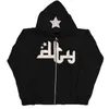 Mens Hoodies Sweatshirts Y2K Zipper Men Fashion Star Graphics Print Hooded Sport Coat Harajuku Gothic Overdimensionerad Male Jacket 230815