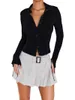 Women's Blouses Women S Button Down V Neck Lightweight Knit Cardigan Sweater Long Sleeve Crochet Open Front Shrug Tops