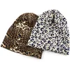 Berets Geebro Fashion Child Leopard Print Beanies Дети мальчики повседневные хлопковые мягкие шляпы девочки мешковатые теплые капоты капот капот