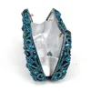 Вечерние сумки модные аквамариновые бриллианты хрустальные роскошные клатч