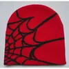 Beanie/Skull Caps Y2K Knit Hat American Retro Hip Hop Spider Mönster varm hatt gotisk för män och kvinnor med Harajuku Casual Fashion Joker Hat 230814
