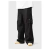 American High Street Cargo Pants Men's Street Hip-hop Fashion Label Multi Pocket Functional Wide Leg Straight Tube Harun Trousers