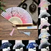 Decorative Figurines Vintage Style Bamboo Silk Folding Fan Chinese Pattern Art Craft Gift Weddding Home Decoration Ornaments Dance Hand