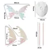 Светодиодные палки R01 ELF Wings Fairy Wings Accessy Accessy Accessy для детей, украшения для вечеринки с днем ​​рождения костюм Angel Wings Girl Performance Reps 230814