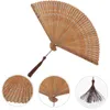 Decorative Figurines Fan Fans Hand Folding Handheld Silkvintagewomen Wedding Chinese Dancing Paper Held Foldable Japanese Wooden De Mano