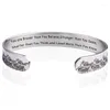 Bangle inspirerende armbanden voor vrouwen moeder gepersonaliseerd cadeau haar gegraveerde mantra manchet afstuderen verjaardagscadeaus sieraden