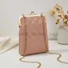 Cross Body Korean Fashion Mouth Red Bag 22023 Summer New Lingge Clip Bor