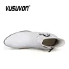 Buty Vusuvon Mass Men Spring Autumn Piint Stopa Wysokość wzrostu Chelsea kostki Western High Top Casual Shoe Skórzanie 230814