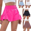 Summer Women's Short Mini Skirts LU-223 Fitness Running Yoga Quick Dry Gym Pant High Waist Shorts with Pockets