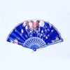 Figurine decorative in stile cinese Veni a mano pieghevole in tessuto Floral Dance Dance Follove Pocket Fans