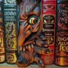 Articoli per novità 3D Monster Booknook Sculpture Orning Resin Book Holder Decor decorazioni horror sbirciata su The Bookshelf Monsters Desktop Bookend Statues J230815
