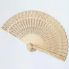 Decorative Figurines Retro Hollow Wooden Folding Fans Chinese Classic Ladies Elegant Hand Held Home Ornaments Decorations Summer
