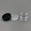 Clear 1G 1ML Plastic Powder Puff Container Case Makeup Cosmetic Jars Face Powder Blusher Storage Box With Sifter Lids Rmqga