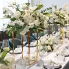 tavolo in metallo rettangolo in oro alto supporto fiore per centrotavola per matrimoni decorazione ocean express biling camion ldvfd