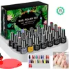 مجموعات فن الأظافر lnwpyh 28 42pcs جل البولندية طقم الأشعة فوق البنفسجية LED مجموعة manicure Vernis شبه الدائمة القاعدة المعطف العلوي 230815