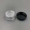 1g ml plastpulver puffbehållare burk fodral makeup kosmetiska burkar möta pulver blusher lagringslåda med sifter lock jhivp