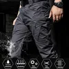 Mens Pants Tactical Men Elastic Outdoor Military Army Trousers MultiPocket Waterproof Wear Resistant Casual Cargo 230815