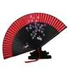 Dekorativa figurer Big Red Dancing Fan Bundy Female Wedding Home Decoration Pieces Dance Cheongsam Chinese Folding