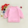 Familjsmatchande kläder Focusnorm Xmas Autumn Kids Girls Sweatshirt T Shirts 0 4y Christmas Tree Letter Tryckt Lång ärm Pullover Outwear 230814