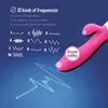 Sex Toy Massager G Spot Rabbit Vibrator Dildo vibrerande för kvinnor Dual Silicone Waterproof Female Vagina Clitoris Anal AV Stick