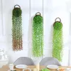 Dekorativa blommor simulering pil hängande växter konstgjorda långa sockerrör vinrankor grön växtplastplan