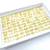 Großhandel 100pcs Ringe für Frauen goldener plattierter Modeschmuck Accessoires Party Geschenke