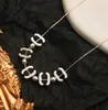 Moda kolye kolyeleri cazibe tasarımcı takılar gümüş kaplama kolye kadınlar için hediye popüler marka mektubu iyi güzel Noel hediyesi mücevherleri