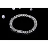 Ymbb-8Mm VVS Moissanite Vvs Diamante Cor de Ouro Branco Pulseira/Colar Sier Hip Hop Corrente Cubana