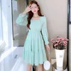 Casual Dresses Korean Floral Chiffon Fairy Dress Female 2023 Spring And Summer French Polka Dot Trumpet Sleeve Ruffled Midi