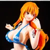 33cm Anime One Piece Nami Moda Fashion Sexy Surf Surf Menina Ação de Menina Feliz PVC Modelo Coleção de estátua Doll Doll Toy T230815