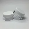 Couvercle blanc 5ML pots de crème en plastique Mini crème cosmétique échantillon Pot conteneur vitrine cosmétique 5ML Mini emballage transparent en plastique Ishwa